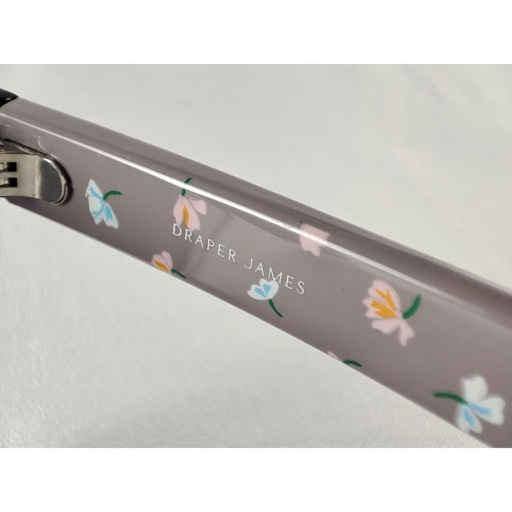 Draper James DJ7043 037 Smoke Gradient Sunglasses Floral Temples 55-19-145 NWT